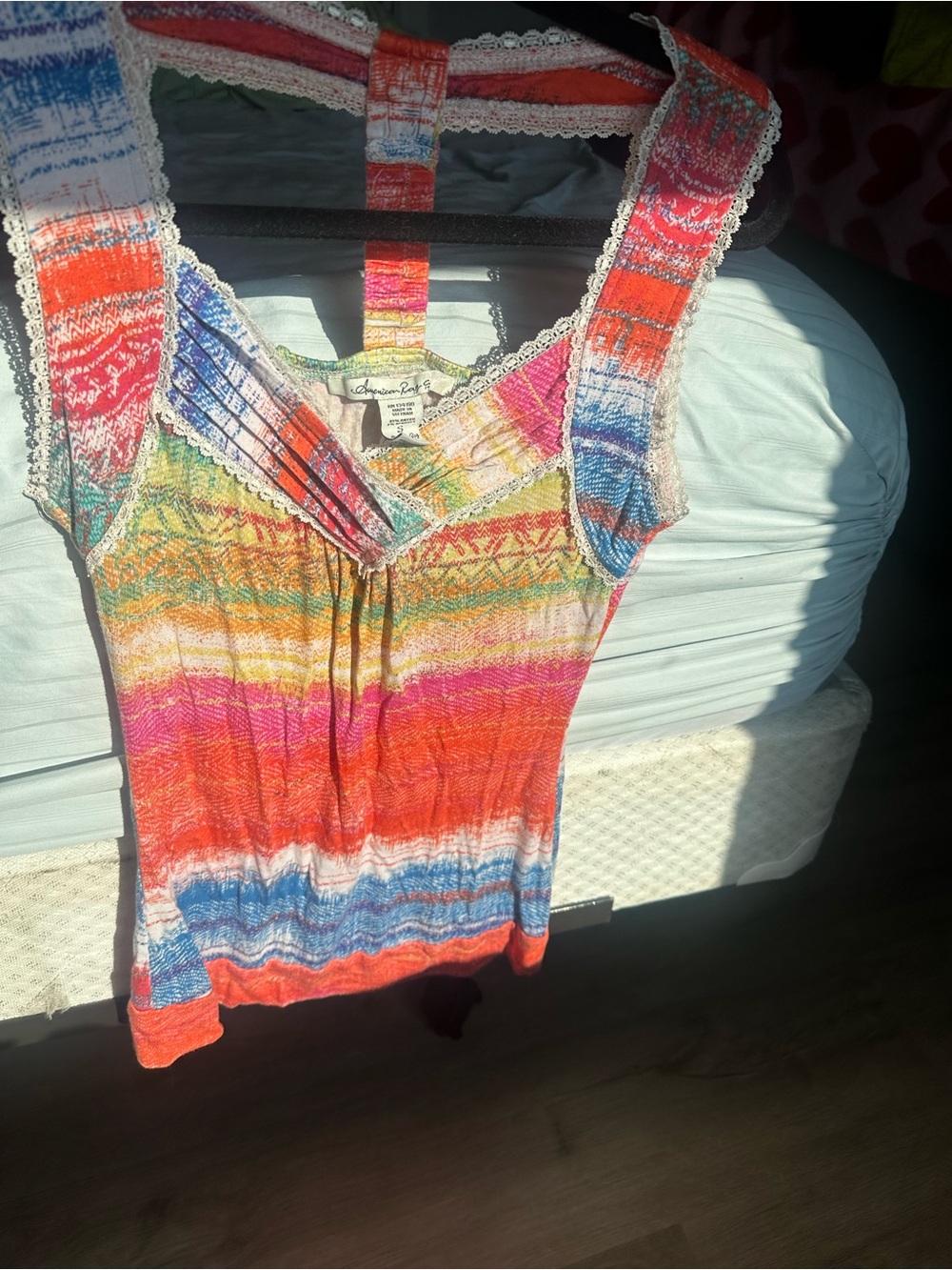 American Rag Multicolor Striped Racerback Tank Top